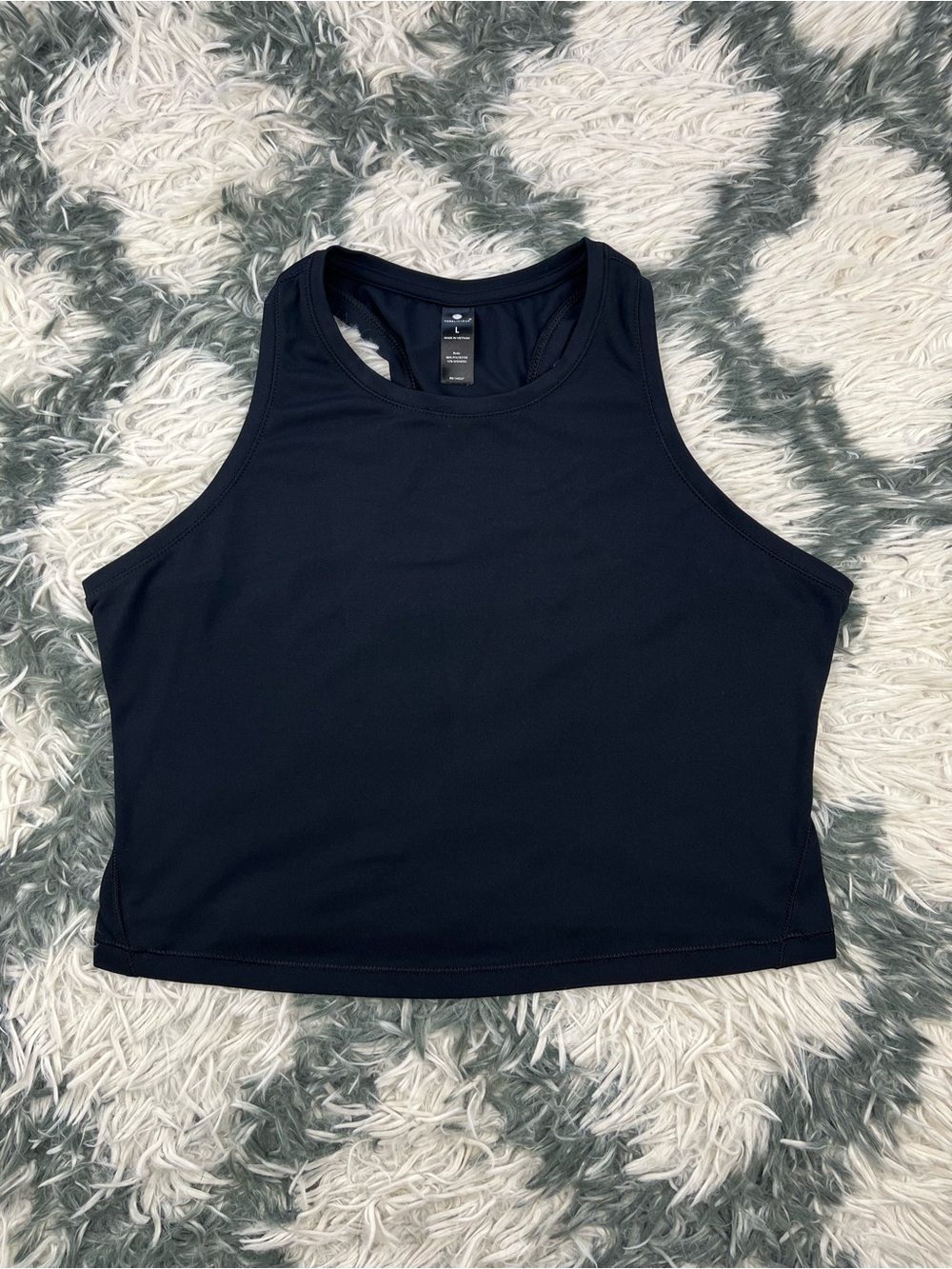 Yogalicious Women’s Black Crop Tank Top Size Large